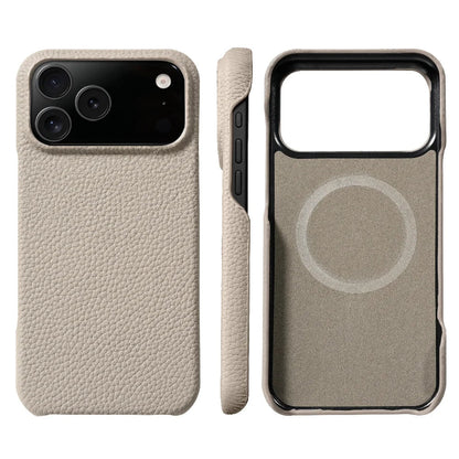 Essential men's genuine leather iPhone accessory. MagSafe compatible, luxury phone cover for daily use.