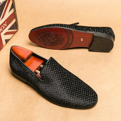 Fashionable men's luxury footwear: slip-on loafers, ideal for both smart casual and formal wear.