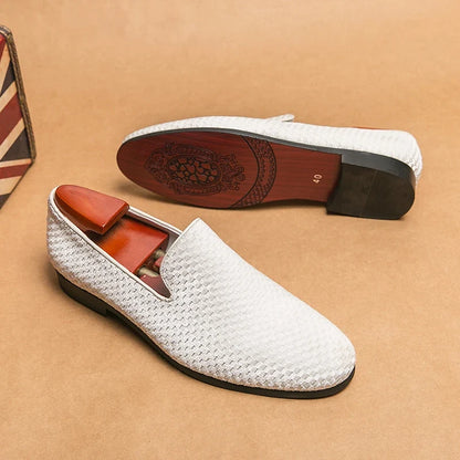 Comfortable & stylish men's luxury slip-on loafers, versatile for formal or casual elegant fashion.