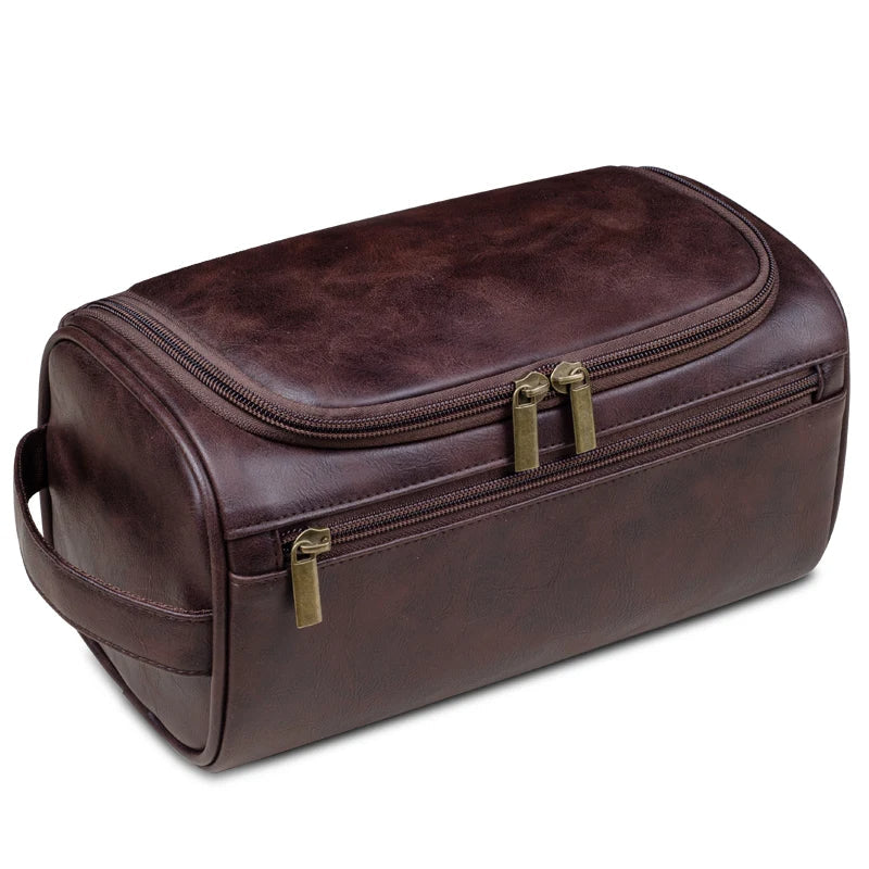 Durable men's luxury travel toiletry bag. Waterproof essential organizer for grooming & wash bag needs.