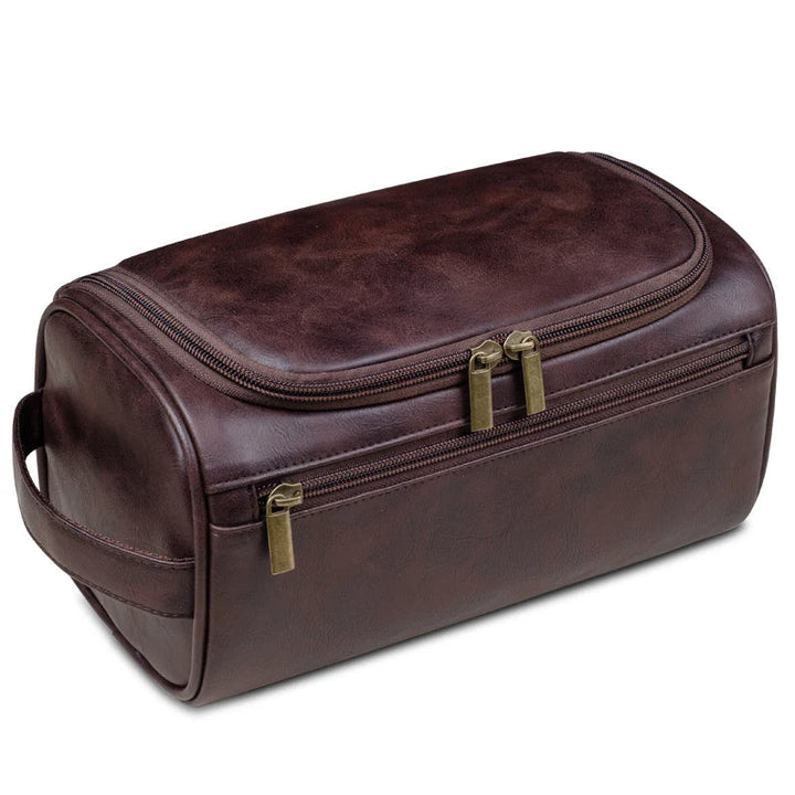 Durable men's luxury travel toiletry bag. Waterproof essential organizer for grooming & wash bag needs.