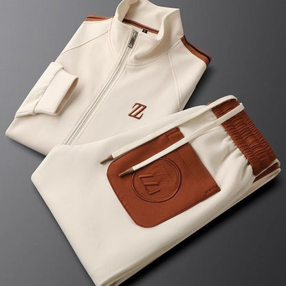 Men's Manor tracksuit set. Stylish zip-up jacket & comfy trousers. Perfect for athleisure, casual wear, and sportswear.