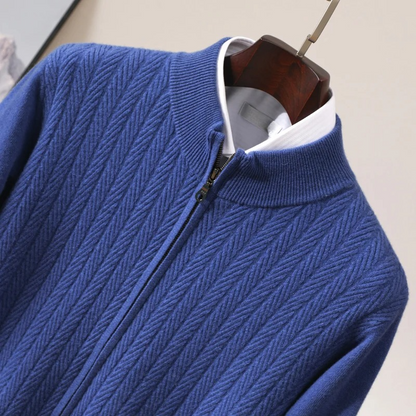 Versatile men's Marbella crewneck sweater. A warm, soft long sleeve pullover for casual everyday winter wear.