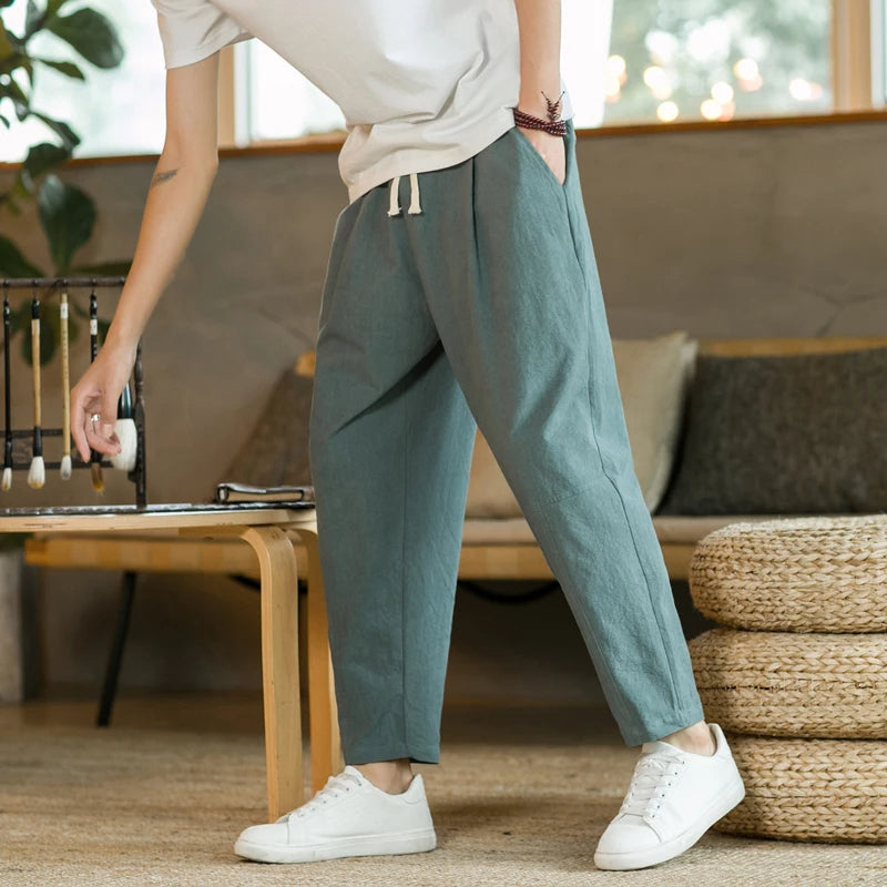 Men's Marseille relaxed fit drawstring pants, perfect for comfortable, casual everyday wear.