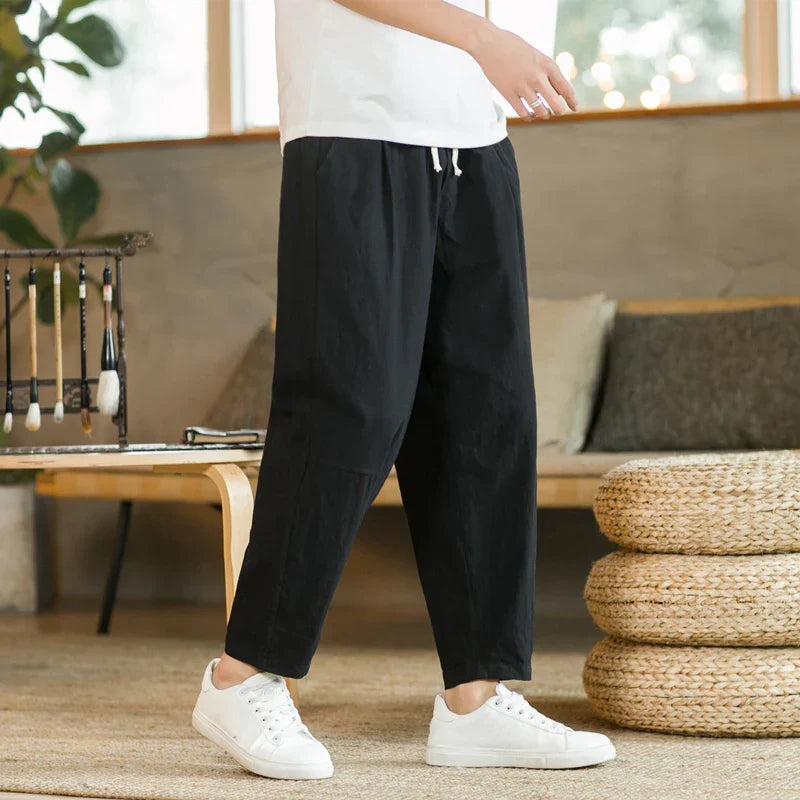 Comfortable men's Marseille relaxed fit drawstring pants, ideal for everyday style and ease.