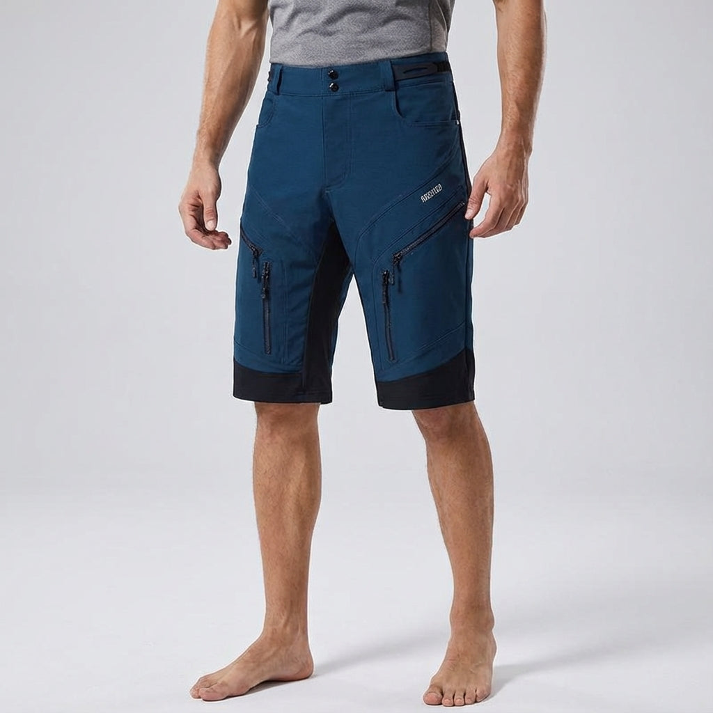 Athletic men's running shorts with zipper pockets. Quick-dry & breathable, ideal for gym and intense workouts.