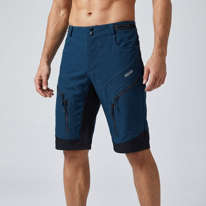 Men's lightweight gym shorts, Marvin model, with secure zipper pockets. Quick-dry fabric for active comfort.