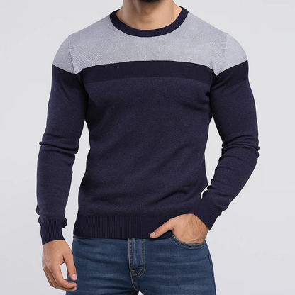 Comfortable men's premium pullover sweater, a versatile crew neck piece for layering or standalone casual wear.
