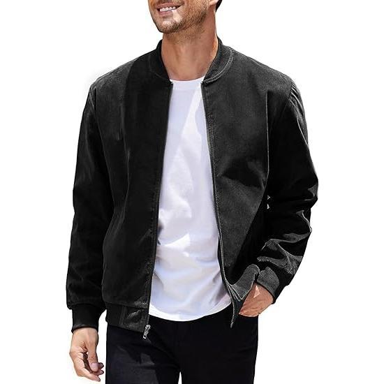 Versatile men's Matera bomber jacket in forest green, ideal for everyday casual wear & timeless style.