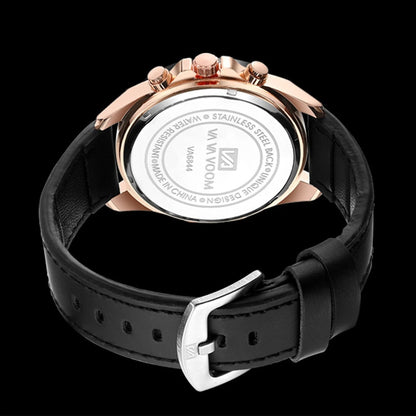 Elegant Maverick men's watch, a classic chronograph with a durable leather strap, ideal gift for him.