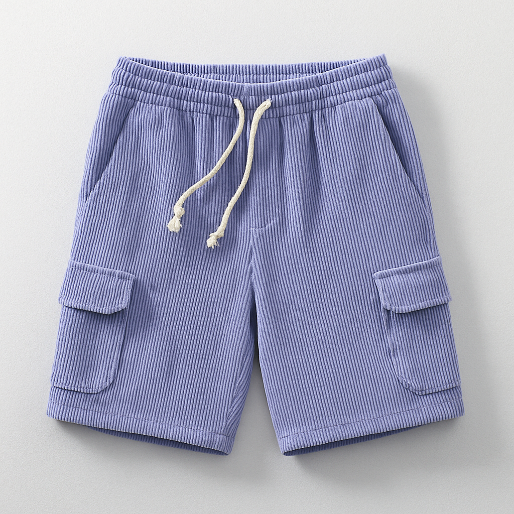 Navy blue Men's Maverick relaxed cargo shorts, ideal for casual summer style & everyday comfort.