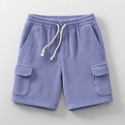 Navy blue Men's Maverick relaxed cargo shorts, ideal for casual summer style & everyday comfort.