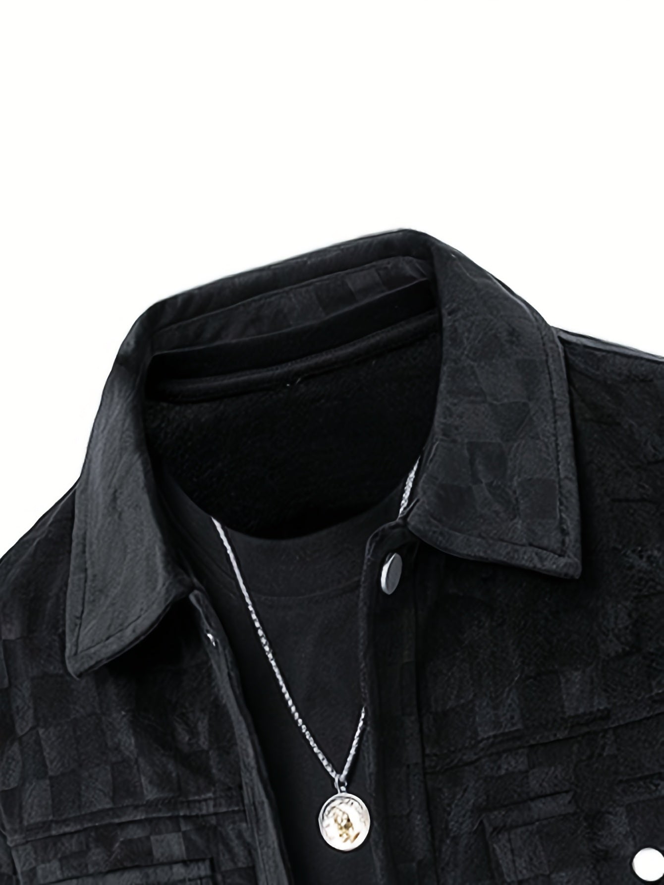 Fashionable Mavrick men's checkered jacket, a versatile structured piece for modern layering and daily wear.