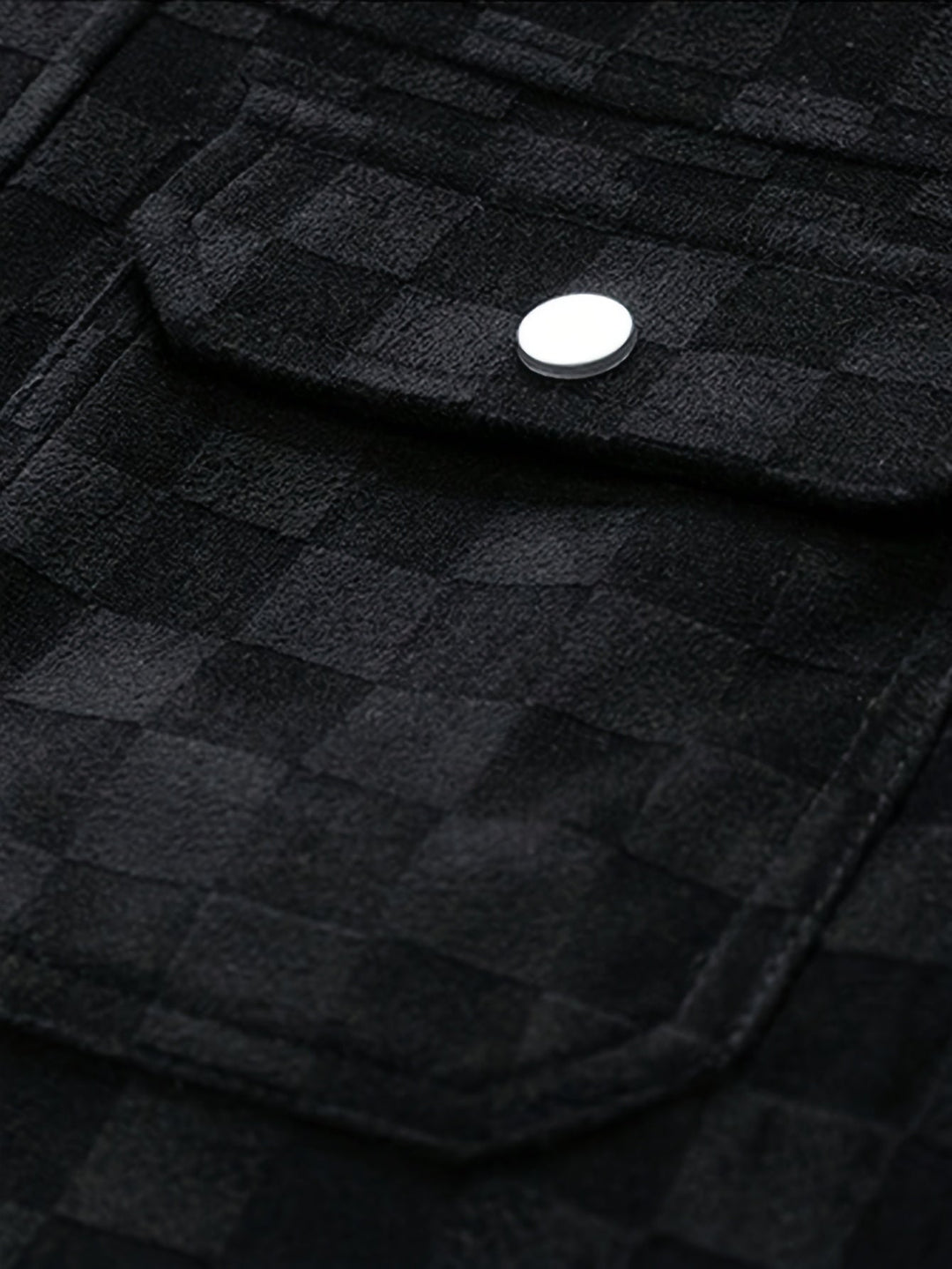 Front view of Mavrick men's textured checkered jacket, featuring a sleek design for stylish casual outfits.