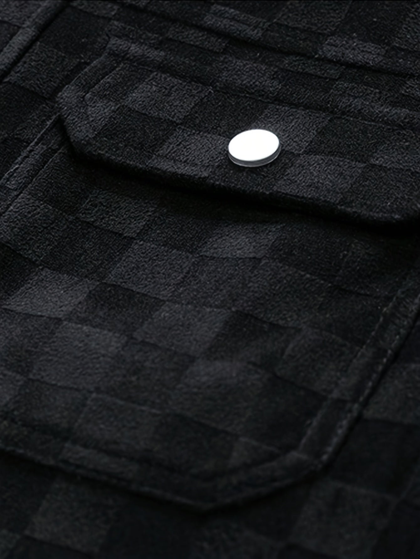 Front view of Mavrick men's textured checkered jacket, featuring a sleek design for stylish casual outfits.