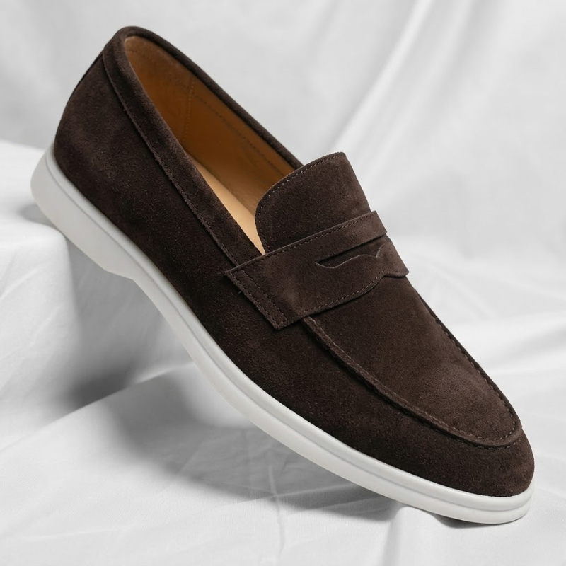 Classic men's Mayfair penny loafers. Elegant footwear, comfortable & perfect for dress or casual.
