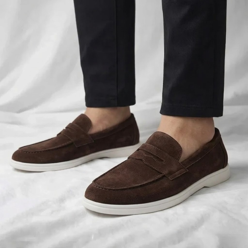 Men's Mayfair loafers. Comfortable, sleek penny slip-on shoes for formal, casual, and everyday wear.