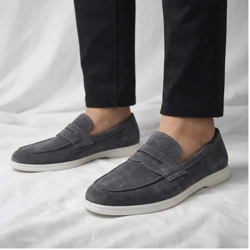 Versatile men's Mayfair loafers. Classic penny design, comfortable formal & casual footwear.