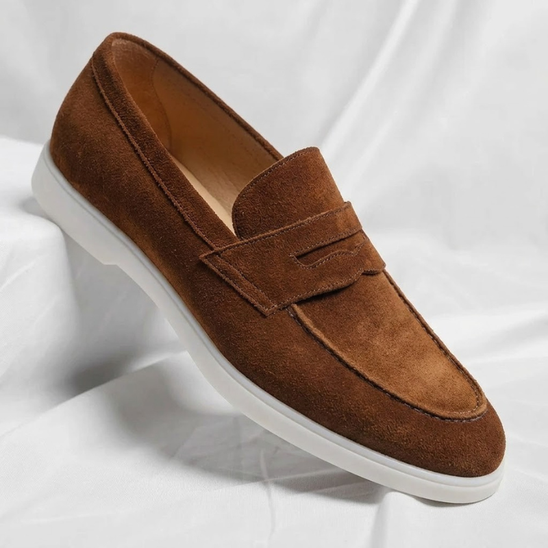 Mayfair men's penny loafers. Sleek formal dress shoes, comfortable slip-on for a classic look.
