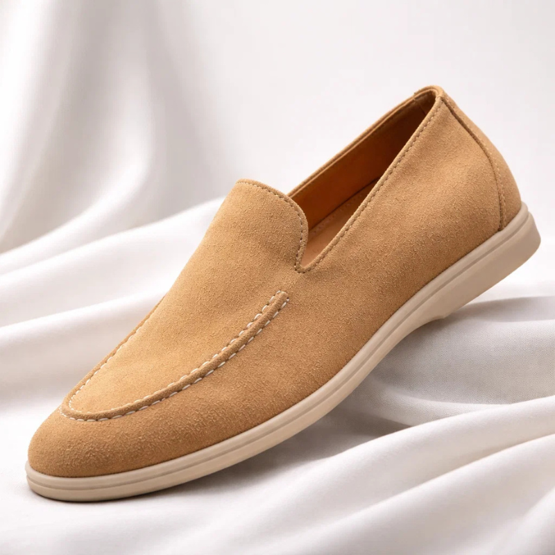 Formal men's Mayfair dress shoes, black slip-on loafers for elegant style and comfort.