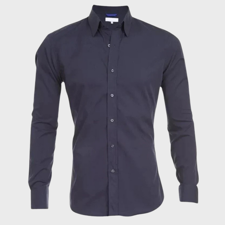 Man enjoying a relaxed day in a versatile Milan easy-care shirt, blending casual and stylish men's fashion.