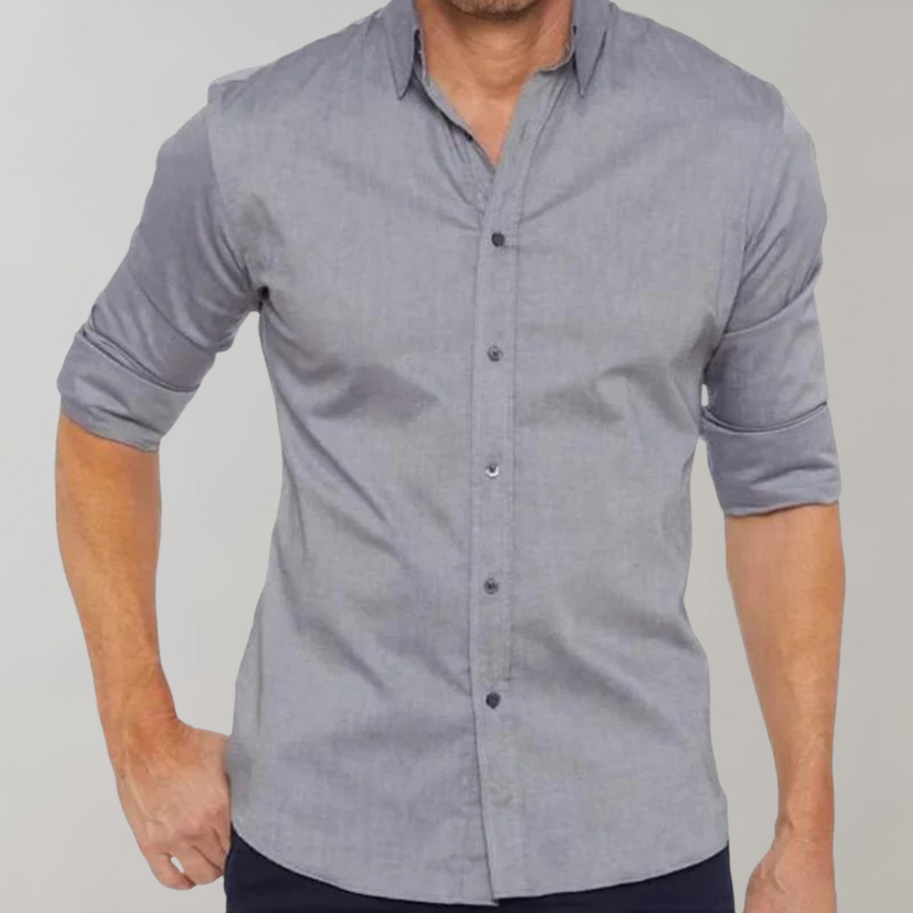 Men's Milan shirt for effortless style; wrinkle-free fabric ensures a sharp, polished look all day.