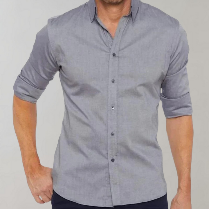Men's Milan shirt for effortless style; wrinkle-free fabric ensures a sharp, polished look all day.