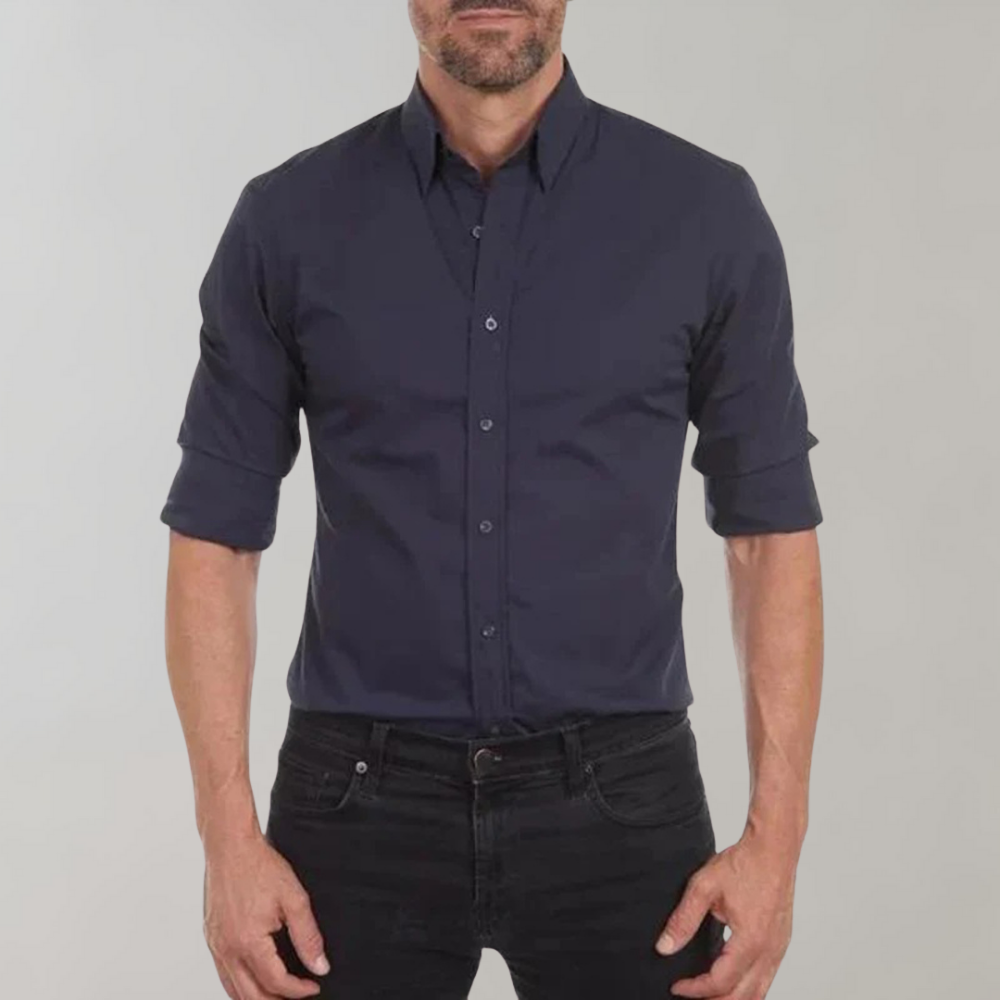 Versatile men's Milan easy-care shirt, perfect for smart casual outings or a relaxed yet stylish look.