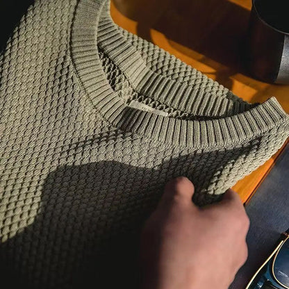 Men's Milano Retro Knit Tee, a soft knit shirt with short sleeves and a retro design, great for casual summer fashion.