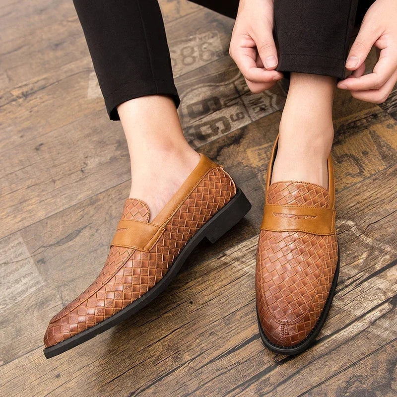 Slip-on men's Milano woven loafers for ultimate comfort & classic style. Perfect casual or dress shoes for men.