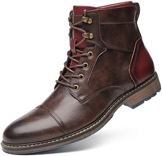 Close-up of Men's Miles Oxford Boots, showing elegant lace-up design & quality leather for men's fashion.