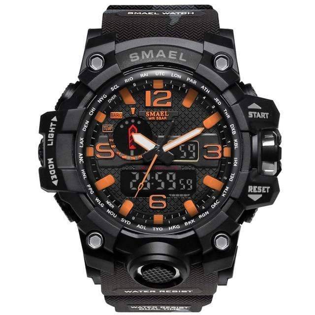 Rugged men's quartz watch, military style, ideal for sports and outdoor adventures