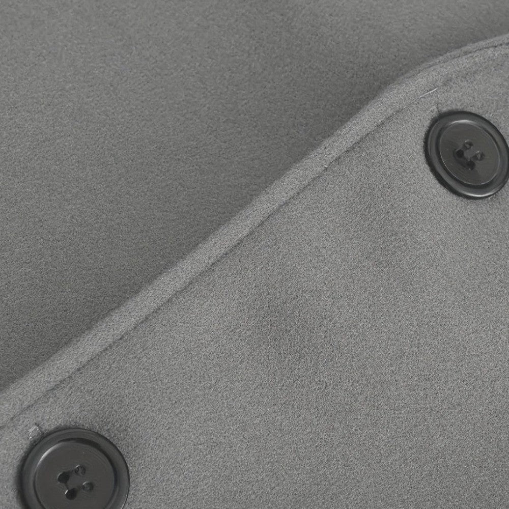 Elegant men's outerwear, a minimalist button winter coat in a smart casual tailored design.