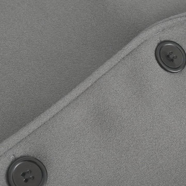 Elegant men's outerwear, a minimalist button winter coat in a smart casual tailored design.