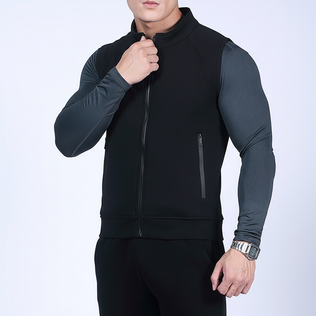 Men's Mitchell casual vest, fleece-lined with zippered pockets. Stylish outerwear for active men.