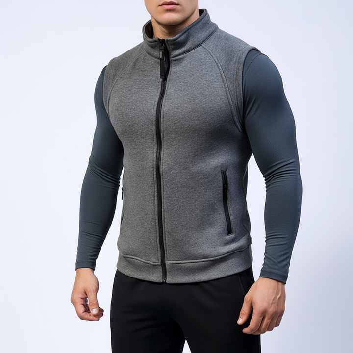 Mitchell men's fleece-lined vest, soft and comfortable, suitable as casual outerwear or activewear.