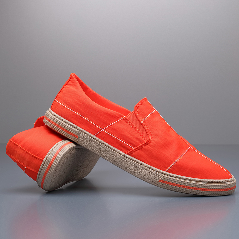 Men's summer slip-on shoes with modern art design, lightweight and comfy.