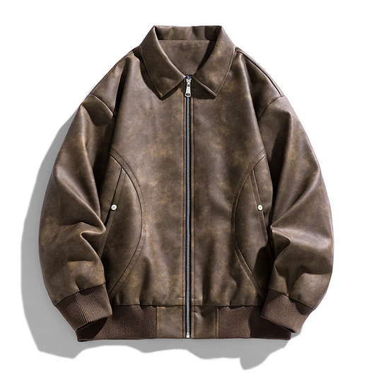 Men's modern bomber jacket in black, offering sleek outerwear for elevated casual style and everyday wear. Tailored fit.