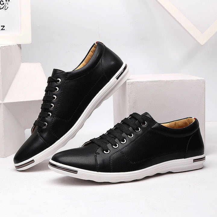 Red men's stylish casual sneakers, perfect for modern everyday wear and comfort footwear.