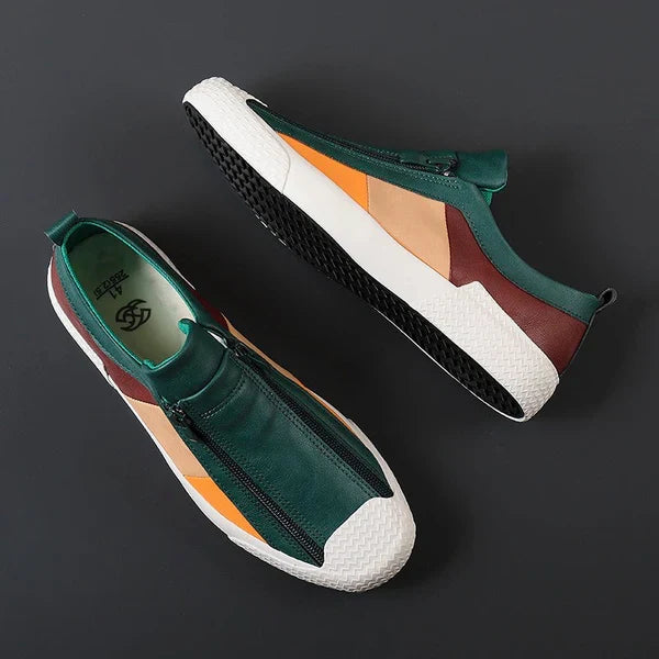 Everyday men's casual sneakers, modern style, secure zipper, ideal for daily wear.