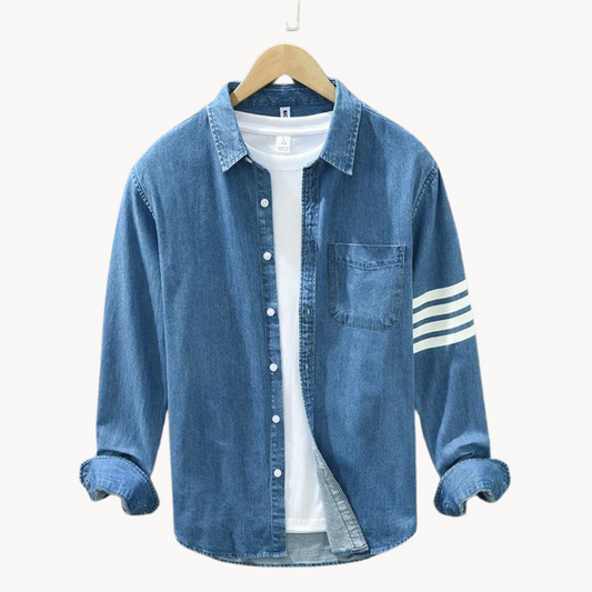 Men's Modern Fit Everyday Button-Up Shirt. Versatile long-sleeve casual top for smart daily wear.