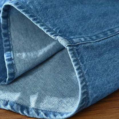 Light blue men's modern fit long-sleeve button-up shirt. Versatile everyday casual top for smart or layered styling.