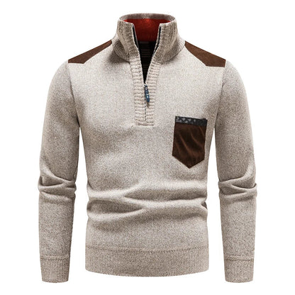 Men's half-zip sweater for weekend casual wear, offering modern style & warmth for fall.