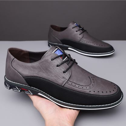 Elegant men's brogue hybrid dress shoes, designed for comfort and modern style.