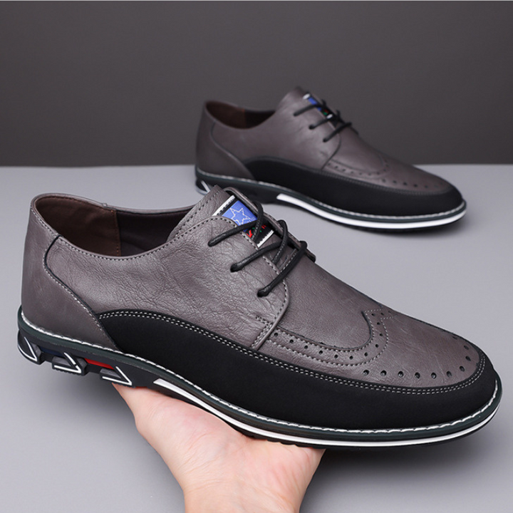 Elegant men's brogue hybrid dress shoes, designed for comfort and modern style.