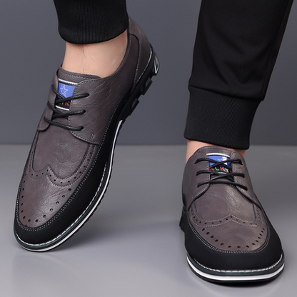 Modern men's dress shoes, offering comfort & support for both formal & casual occasions.