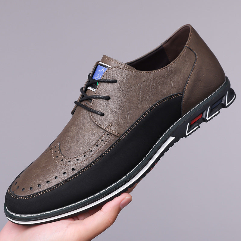 Men's stylish hybrid brogue shoes, combining comfort & modern design for versatile wear.