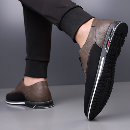 Men's comfortable hybrid dress shoes, sleek modern design for a polished versatile look.