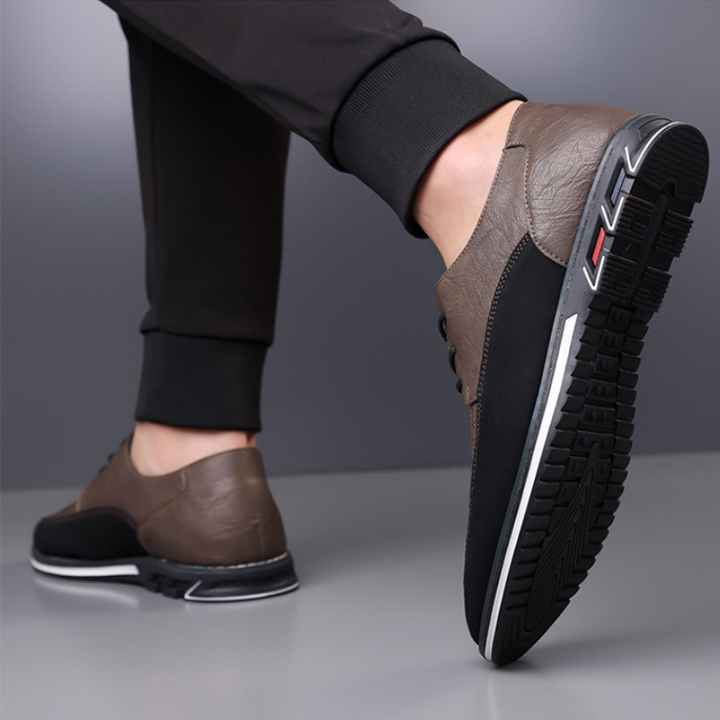 Men's comfortable hybrid dress shoes, sleek modern design for a polished versatile look.