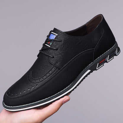 Men's brogue hybrid dress shoes, combining classic style with modern comfort technology.